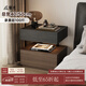 屋術(shù)【現貨閃發(fā)】意式極簡(jiǎn)臥室床頭柜帶燈一體懸浮床邊柜輕奢2026新款 【部分現貨】黑橡木紋+胡桃木紋（贈燈帶） 整裝（50X40X50CM）