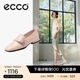 愛(ài)步（ECCO）樂(lè )福鞋女 通勤輕奢百搭單鞋簡(jiǎn)約氣質(zhì)粗跟女鞋 安妮方頭208563 裸粉色20856301118 38