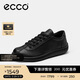 愛(ài)步（ECCO）休閑女鞋 舒適系帶休閑板鞋 柔酷零點(diǎn)女鞋系列220263 黑色 37 