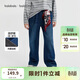 巴拉巴拉balaOne童裝男童褲子兒童牛仔褲秋冬新款加絨直筒褲