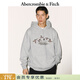Abercrombie & Fitch美式時(shí)尚潮流百搭舒適抓絨連帽衛衣上衣25秋冬男裝122-5669 灰色 M (180/100A)