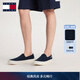 TOMMY JEANS【禮物】男裝懶人一腳蹬輕便船鞋百搭運動(dòng)鞋休閑鞋帆布鞋 【01366】藏青色C1G 41