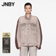 JNBY/江南布衣春秋男友風(fēng)拼色牛仔夾克外套復古寬松5O8614010