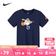 NIKE 耐克童裝短袖T恤男女童卡通圖案兒童舒適柔軟抗皺短袖上衣