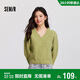 森馬（Semir）毛衣女冬季短款含羊毛破洞V領(lǐng)毛衫辣妹個(gè)性ins小個(gè)子101724107032