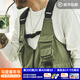 馬登工裝多口袋機能戰術(shù)馬甲戶(hù)外無(wú)袖坎肩攝影釣魚(yú)兩用挎包外套男 綠色 均碼