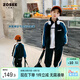 左西童裝男童運動(dòng)套裝2026新款春裝外套褲子春季兒童兩件套 黑色 140