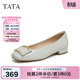 他她（TATA）氣質(zhì)單鞋女鞋通勤工作鞋平底晚晚鞋春季新款7ZS01AQ4 蘭色 37