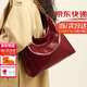 喵小姐（MISSMIAO）紅色新娘結婚包包女2026新款通勤日?？捎靡赶滦笨姘p奢訂婚禮物 酒紅色+花束(高級感紅色婚包實(shí)用大容量）