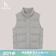 哈吉斯（HAZZYS）男裝 冬款針織羊毛背心【鵝絨】羽絨馬甲男ASFZU0BDU46 灰色GE XL (180/100A 50)