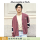 Abercrombie & Fitch【重磅毛圈布】美式舒適V領(lǐng)長(cháng)袖開(kāi)衫衛衣25秋冬男裝122-5537 紅棕色 S (175/92A)