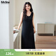 慕姍詩(shī)怡（MsShe）【莫代爾背心裙襯衫套裝】大碼女裝2026春裝胖mm打底連衣裙 莫代爾針織裙-黑色現貨-5052 4XL