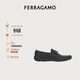 菲拉格慕（Ferragamo）男士黑色Gancini扣飾駕車(chē)鞋 0755610_3E _ 80 禮物送男友