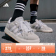 adidas「面包鞋」GRAND COURT BASE 00s休閑低幫板鞋男女阿迪達斯 淺灰/白色/樹(shù)脂黃   40