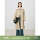 自巧小個(gè)子POLO領(lǐng)韓版風(fēng)衣女中長(cháng)款2024早秋新款英倫風(fēng)衣大衣外套 淺卡其【單排扣闊版】 S (3碼)