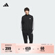 adidas經(jīng)典休閑三條紋長(cháng)袖套裝男女秋季阿迪達斯官方輕運動(dòng) 黑色（推薦選大一碼）   L