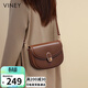 viney牛皮包包女包輕奢單肩馬鞍包品牌斜挎包生日禮物高級感送女友老婆