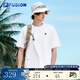 斐樂(lè )（FILA）FUSION潮牌情侶多彩短袖T恤新款男女短T時(shí)尚大logo短袖 標準白-WT M 170/92A 【寬松版型】