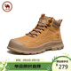 駱駝牌 休閑馬丁靴戶(hù)外大黃靴登山工裝靴男鞋 P14W307611 沙漠黃 42
