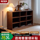 青櫨純實(shí)木書(shū)架置物架落地全實(shí)木書(shū)柜一體靠墻兒童客廳收納矮柜格子柜 落地款 胡桃色120cm 整裝發(fā)貨 3A級橡膠木+層板可調+送貨上門(mén)