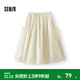 森馬（Semir）半身裙女抽繩防曬涼感寬松潮酷2025夏季新款質(zhì)感格子長(cháng)裙鹽系 奶白10534 M