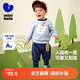 迷你巴拉巴拉男童女童長(cháng)袖套裝寶寶入園不易變形衛衣長(cháng)褲兩件套春新款 灰藍80281 90