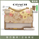 蔻馳（COACH）輕奢女包女士迷你風(fēng)琴包鏈條單肩斜挎包送女友 CH255 卡其色拼小花 IMOT4