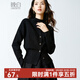 晚白【新品】2026春季純色時(shí)尚簡(jiǎn)約上衣圓領(lǐng)紐扣設計百搭針織外套女 黑色 S