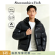 Abercrombie & Fitch美式時(shí)尚雙拉鏈LOGO加厚連帽羽絨服外套25秋冬男裝132-5198 黑色 S (175/92A)