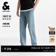 杰克·瓊斯（JACK&JONES） 春季新款松緊抽繩時(shí)尚百搭復古水洗闊腿褲牛仔褲長(cháng)褲子226132041