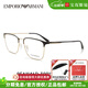 EMPORIO ARMANI阿瑪尼眼鏡框男金屬眉型鏡框近視眼鏡女可配蔡司鏡片1146 0EA1146D-3001淺金色 【贈防藍光鏡片】 適配300-500度