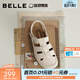 百麗（Belle）羅馬吐司1代升級款勃肯女商場(chǎng)款透氣外穿拖鞋D5V1DBH5預售 米白 （1代升級版） 36 (230mm)