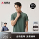 勁霸男裝【桑蠶絲】休閑簡(jiǎn)約撞色夏季短袖高檔polo衫男BTKT2546 軍綠 185 