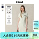 ELAND衣戀連衣裙女polo領(lǐng)單色刺繡修身顯瘦棉感裙子夏季新款 乳白色(64)Cream L /170