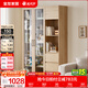 全友家居帶門(mén)書(shū)柜客廳陽(yáng)臺家具落地儲物置物玻璃柜子手辦展示柜靠墻 原木色|三門(mén)書(shū)柜 雙色可選+大容量?jì)ξ?環(huán)保材料