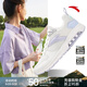 安踏運動(dòng)鞋休閑女鞋2022夏季女士皮網(wǎng)面防水跑步減震氣墊鞋