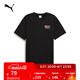 彪馬（PUMA）純棉賽車(chē)圓領(lǐng)休閑短袖T恤男新款夏季運動(dòng)上衣 632949 黑色-01 L (180/100A)
