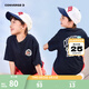 Converse匡威童裝男童短袖T恤夏季新款中大童圓領(lǐng)寬松半袖女童涼感t恤 正黑色 160 /76 【建議身高152-158cm】