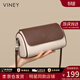 viney斜挎包包女包牛皮枕頭包輕奢腋下包生日禮物送女友老婆老婆 【白配咖啡】實(shí)用高檔洋氣腋下包 時(shí)尚百搭休閑小眾圓筒包