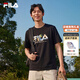 斐樂(lè ) 易烊千璽同款斐樂(lè )官方男裝針織短袖衫夏季新款時(shí)尚簡(jiǎn)約圓領(lǐng)T恤 正黑色-BK 2XL 185/104A/XXL