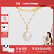 Amber Lollipop安鉑洛利珍珠項鏈女小眾蛇骨鏈吊墜生日520情人節禮物送女友老婆 (巴洛克珍珠+蛇骨鏈)套裝