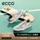 愛(ài)步（ECCO）休閑鞋 百搭運動(dòng)厚底板鞋簡(jiǎn)約撞色男鞋 街頭球鞋539804 白色/鴿子灰/水泥灰53980452475 39