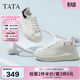 他她（TATA）女鞋新款奶油泡泡厚底鞋子小白鞋透氣休閑增高板鞋 白/銀 36