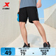 特步（XTEP）運動(dòng)短褲男夏季男褲速干透氣訓練五分褲跑步健身運動(dòng)褲 正黑色 L 175