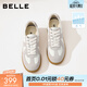 百麗（Belle）張凌赫同款女鞋子散文詩(shī)復古德訓鞋簡(jiǎn)約情侶款休閑鞋B0992AM6預售 【翟瀟聞同款】灰色-女款 38