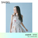 SNIDEL【明星同款】春夏蝴蝶結系帶荷葉邊無(wú)袖連衣裙SWFO252071 花朵圖案 L (2)