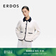 ERDOS 26早春精紡翻領(lǐng)襯緯小香風(fēng)通勤上衣女棉服外套 白 M 165/84A