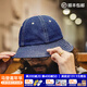 馬登工裝 美式復古丹寧漁夫帽咔嘰寬檐圓頂牛仔帽純棉遮陽(yáng)盆帽男女 牛仔藍 均碼