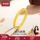 夢(mèng)金園黃金戒指 足金麥穗輕奢啞光沙面指環(huán)送女友生日禮物 9號圈口 約1.94g