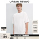 UR秋季新款男裝趣味休閑毛巾繡棉質(zhì)寬松短袖T恤UUV450011 本白 S